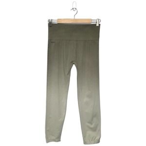 New Max Studio Performance Ombre Laser Cut Seamless Leggings Silver Sage L XL